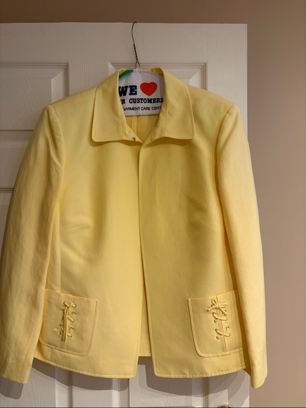 Yellow Womens Collar Jacket & Tank